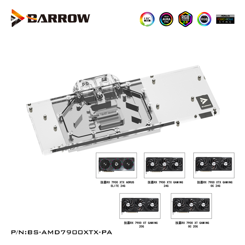 Rx 7900 Xt 20Gb - وحدة معالجة الرسومات Barrow Water Block